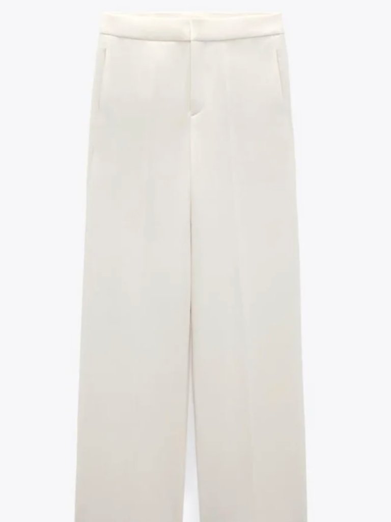 Zara Pantsuit Trousers Size Small Off White